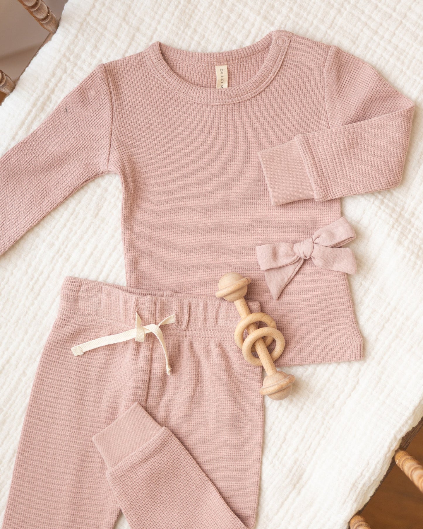 Bow W. Clip Set of 3 - Natural, Mauve, Sage