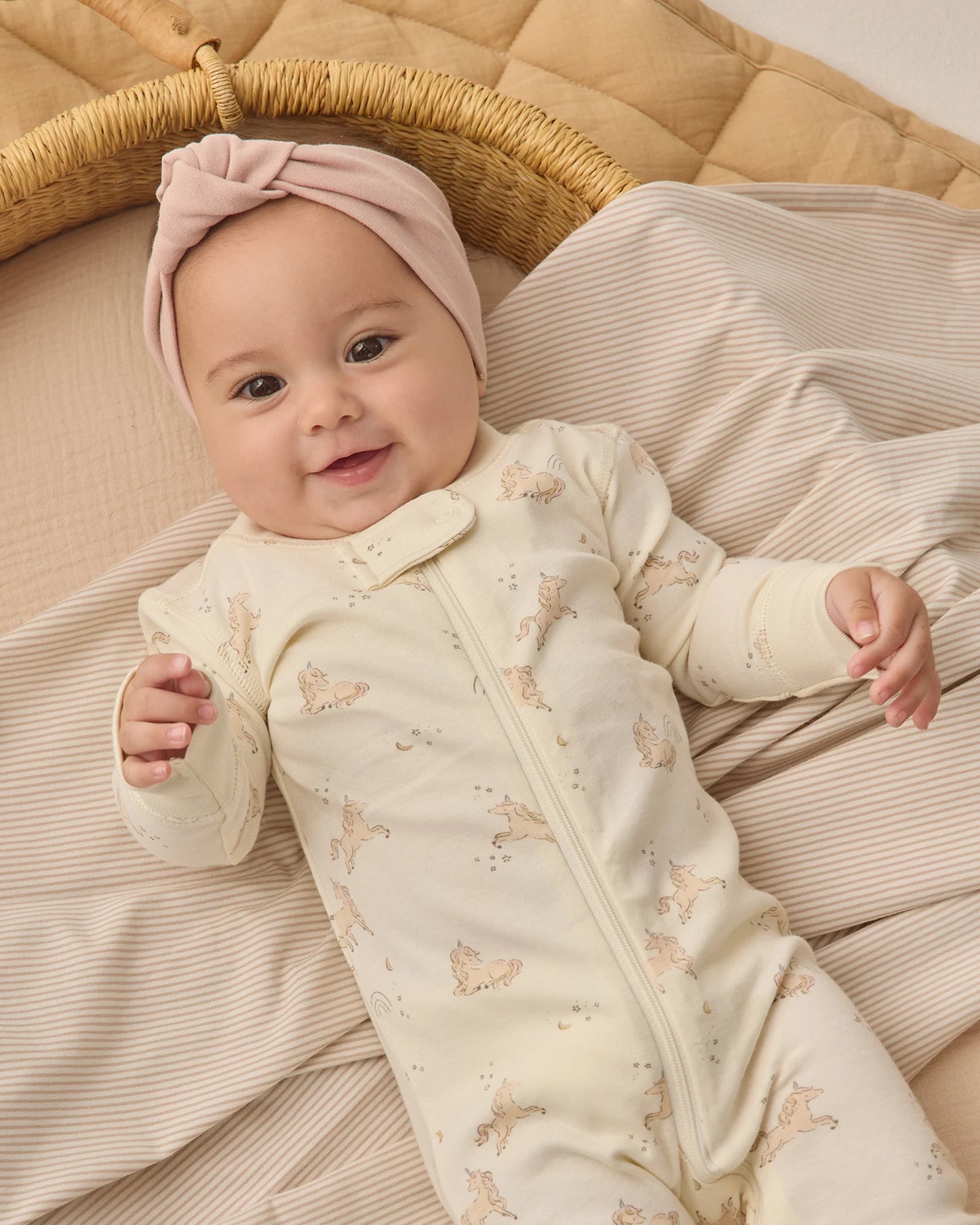 Swaddle - Oat Micro Stripe