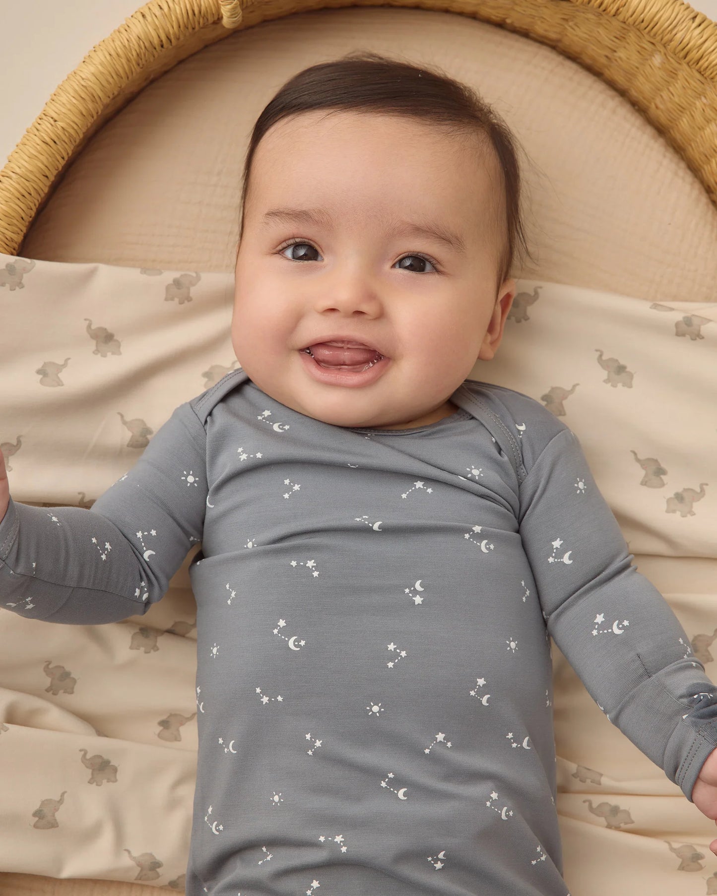 Bamboo Baby Gown + Hat Set - Starlight - NB