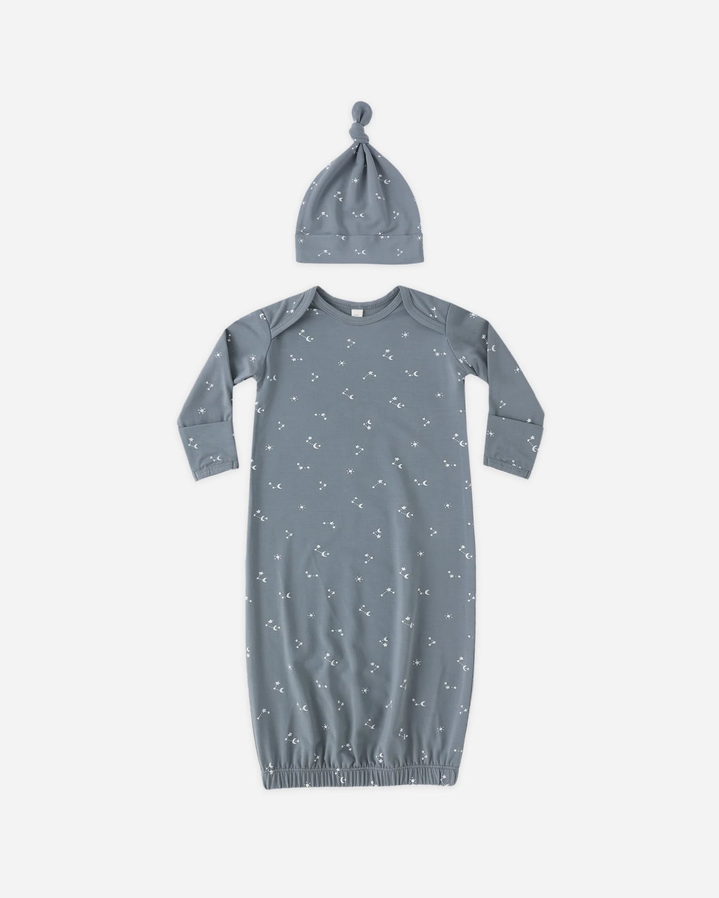Bamboo Baby Gown + Hat Set - Starlight - NB