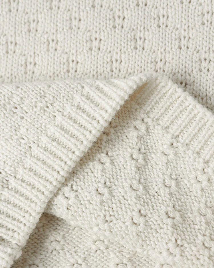 Knit Wrap Top + Footed Pant Set