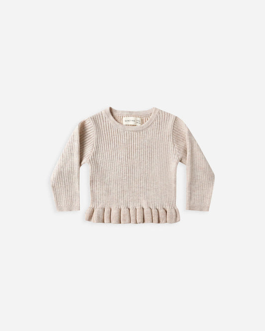 Rib Knit Peplum Top