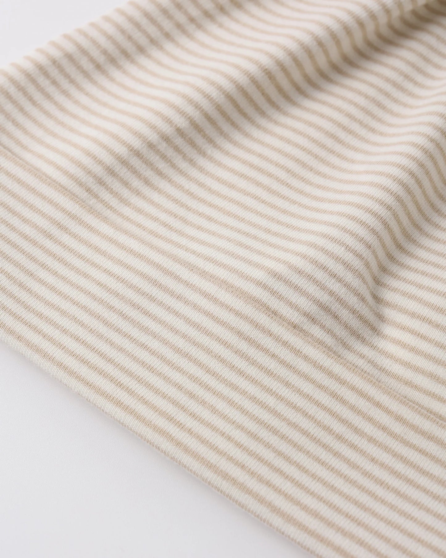 Knotted Baby Hat - Oat Micro Stripe - 0-6M