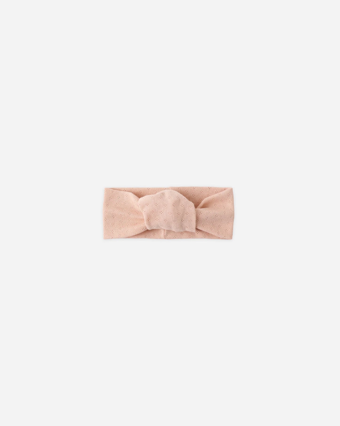 Pointelle Knotted Headband - 0-12M - Melon
