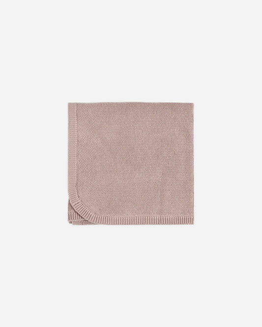 Knit Baby Blanket - Mauve