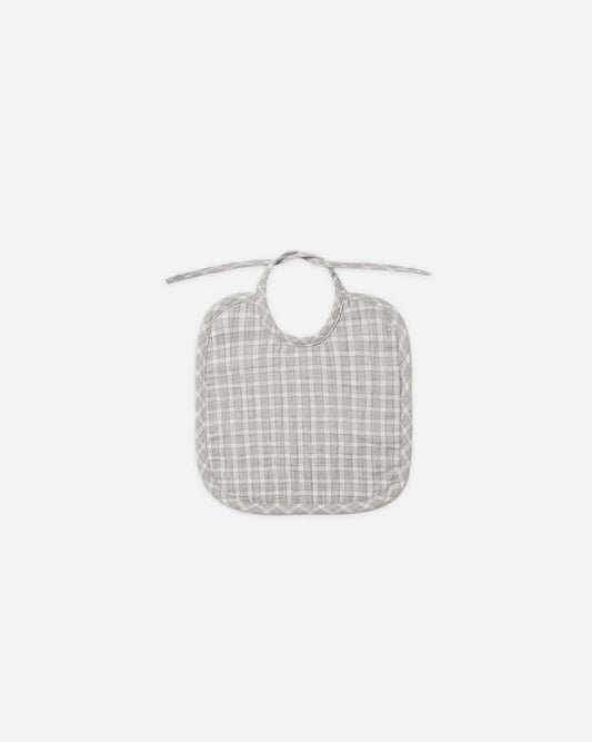 Woven Tie Bib - Blue Gingham - OS