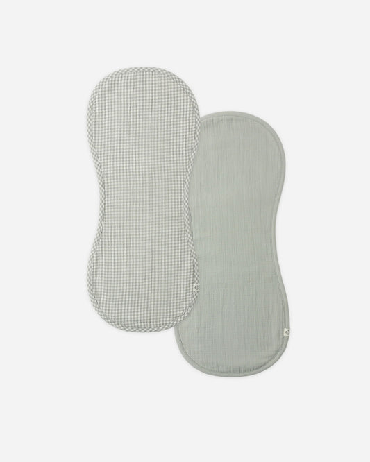 Burp Cloth 2 Pack - Sage Gingham, Sage