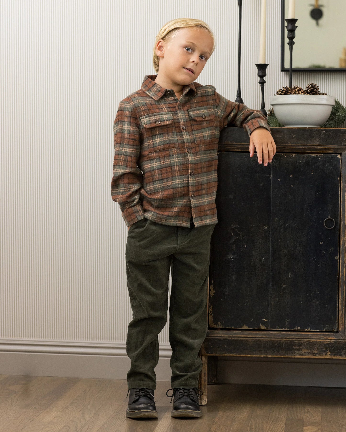 Pocketed Flannel Shirt