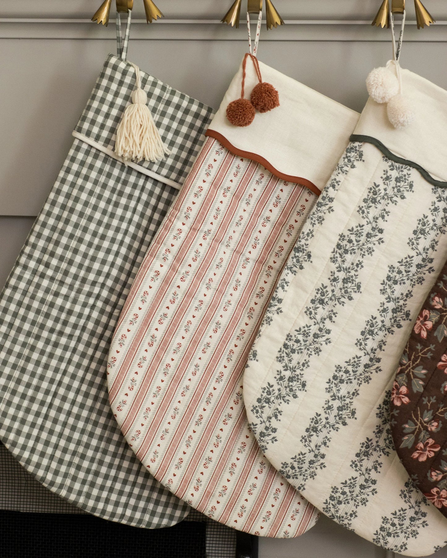 Christmas Stocking - Evergreen Gingham