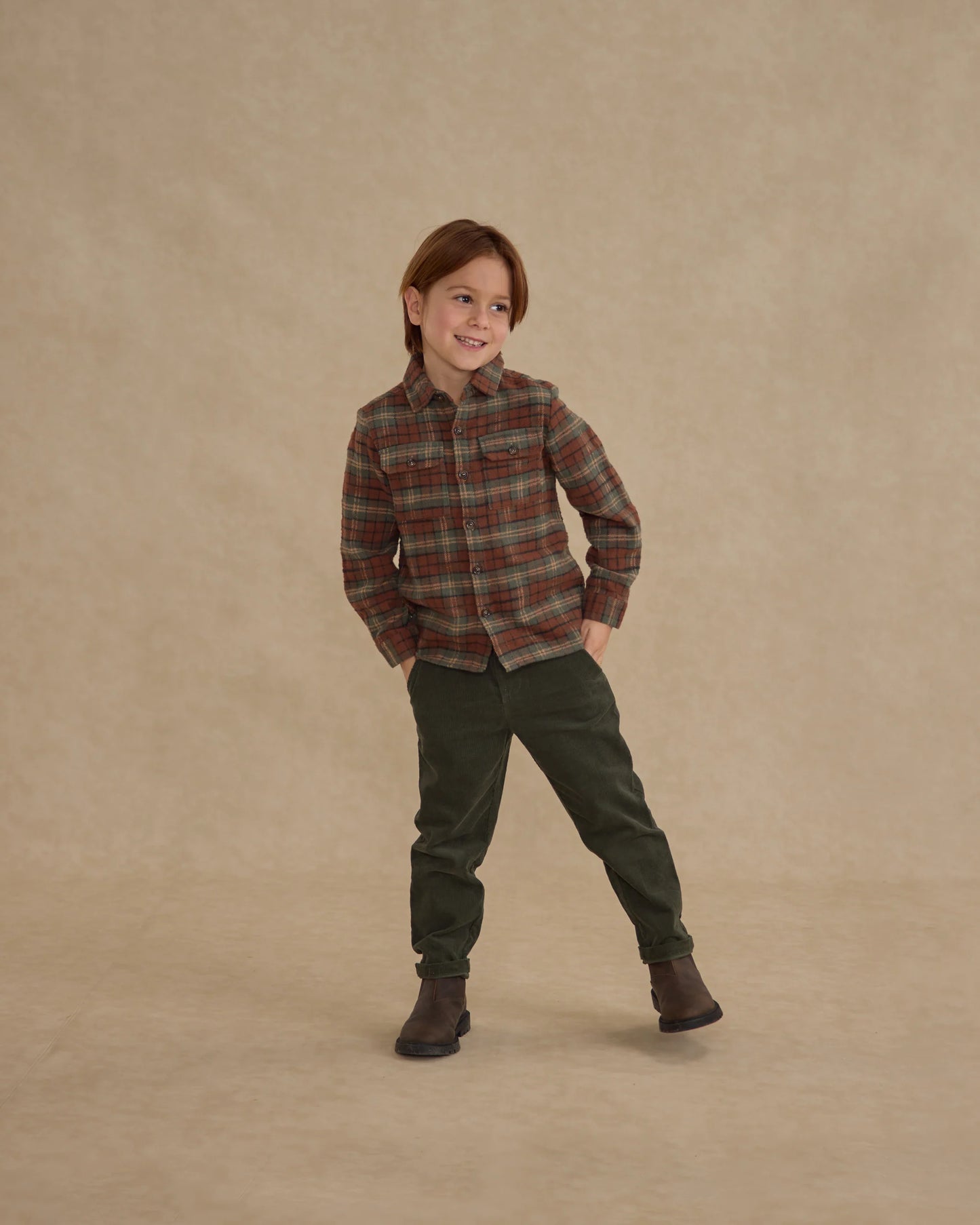 Pocketed Flannel Shirt