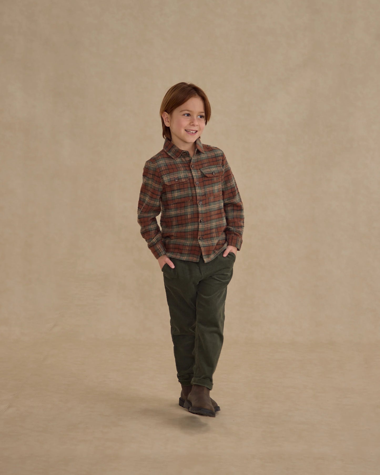 Pocketed Flannel Shirt