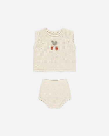 Scallop Knit Baby Set