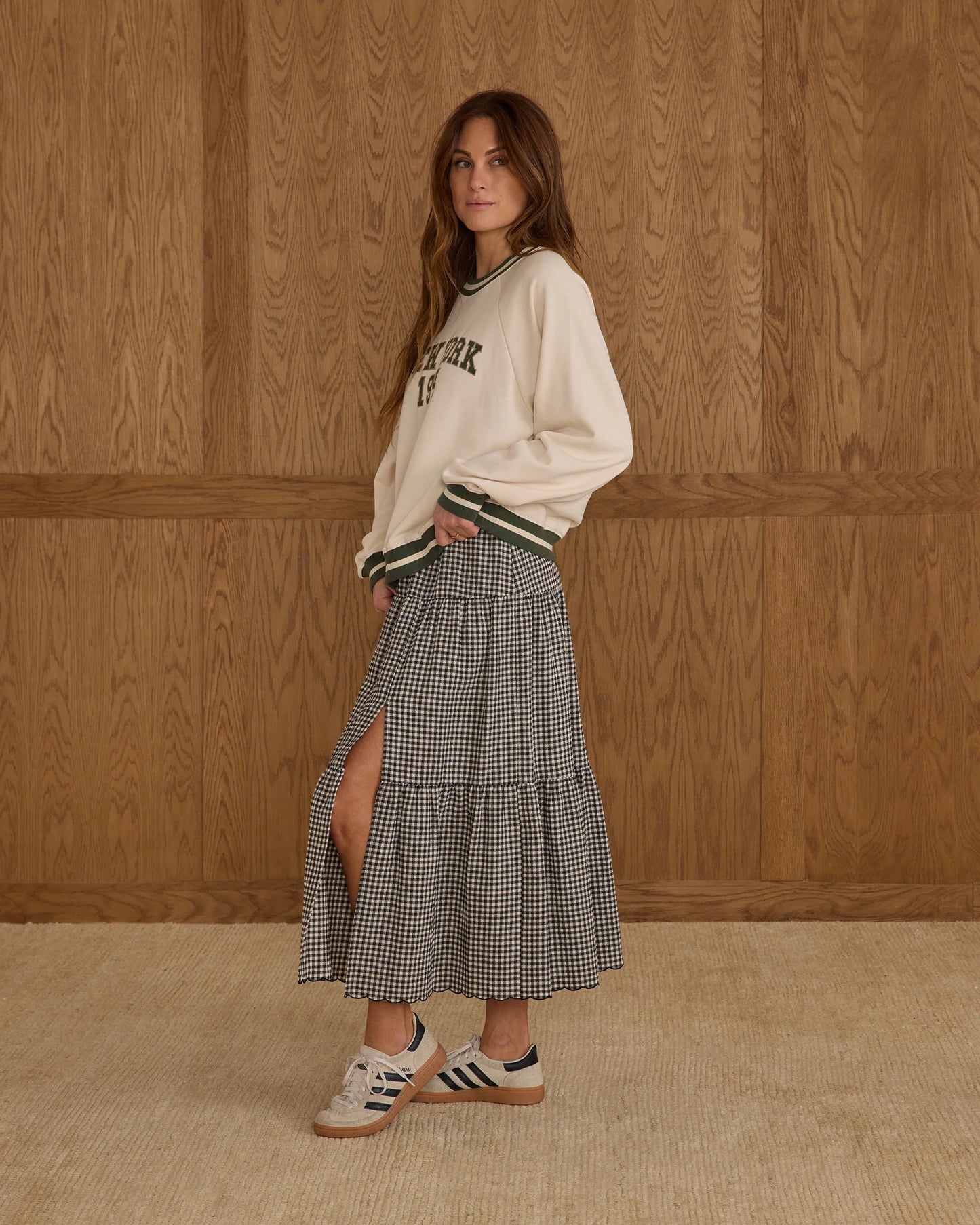 Tiered Midi Skirt