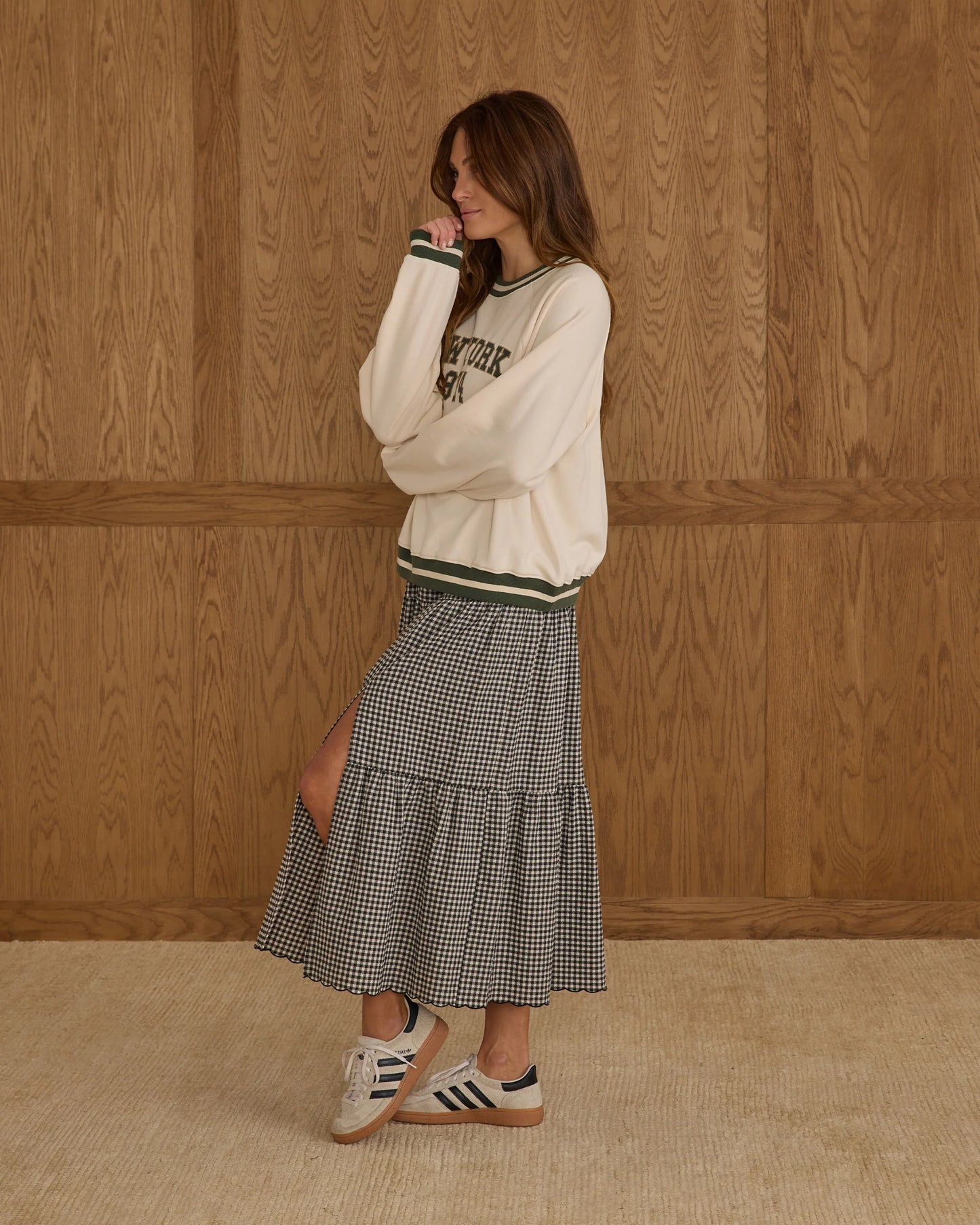 Tiered Midi Skirt