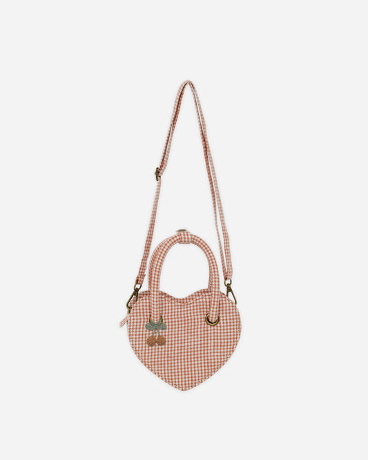 Heart Purse - Poppy Gingham