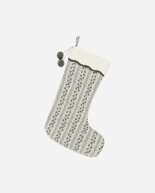 Christmas Stocking - Green Vines