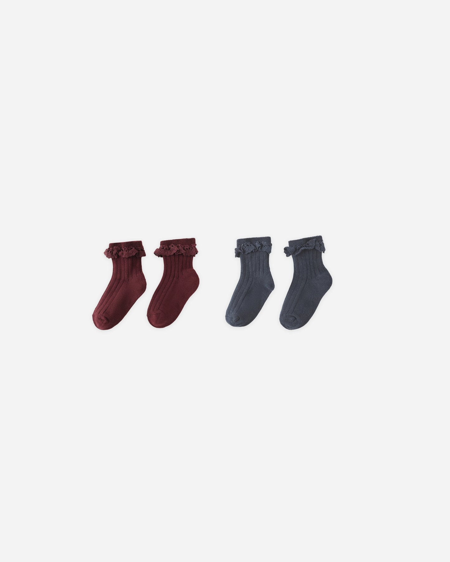 Lace Trim Socks 2-Pack