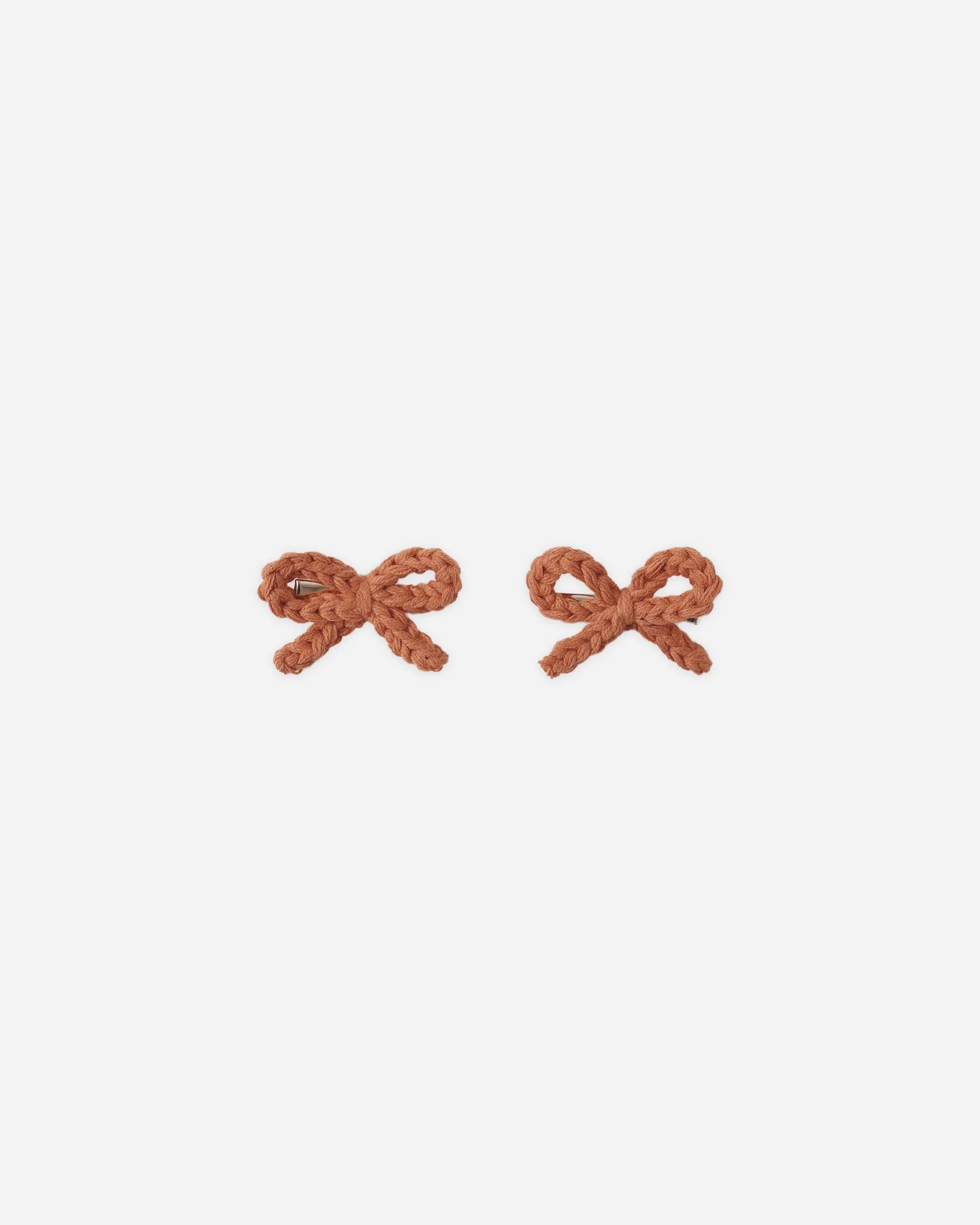 Crochet Bow Clips - Poppy
