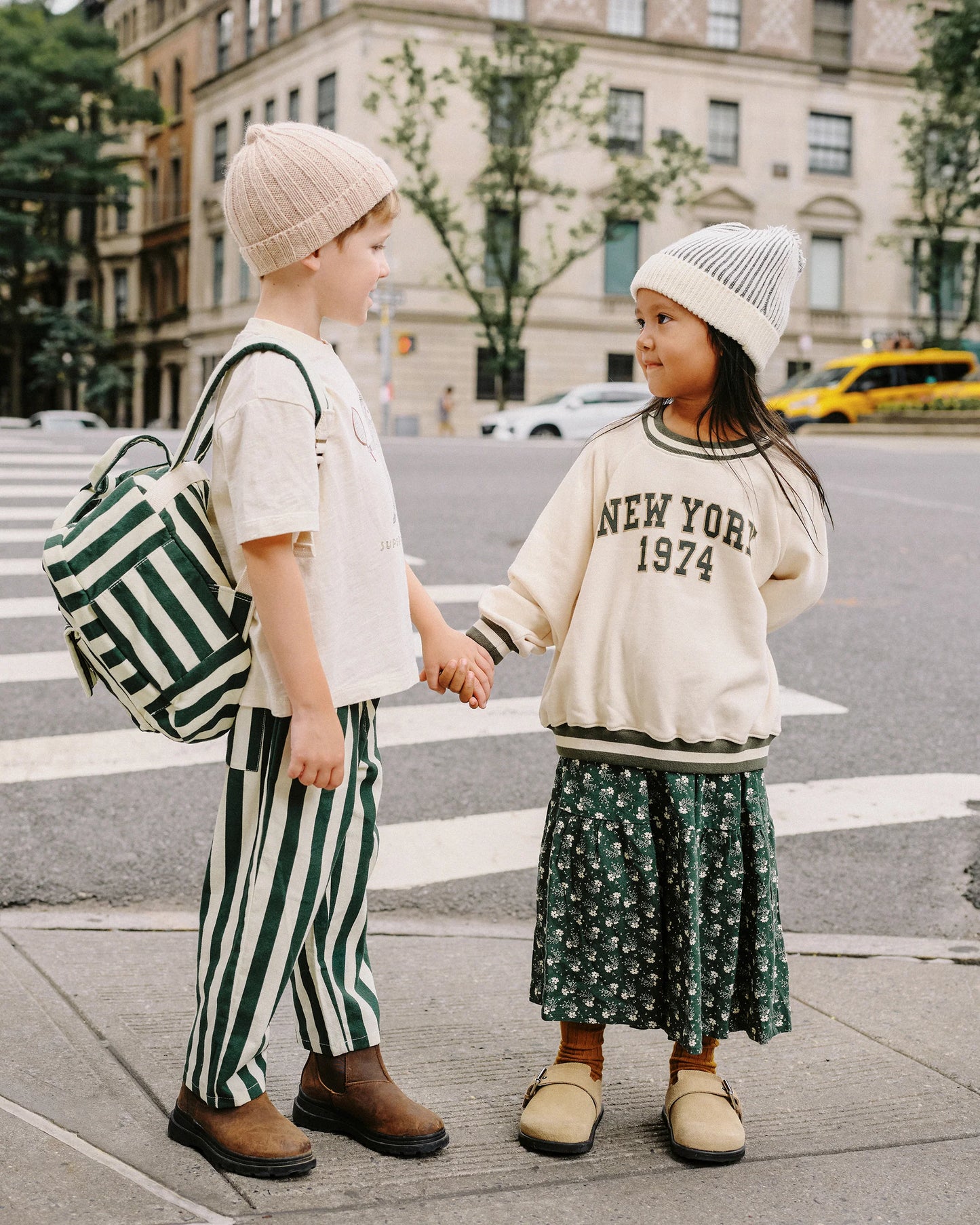 Mini Backpack - Green Stripe