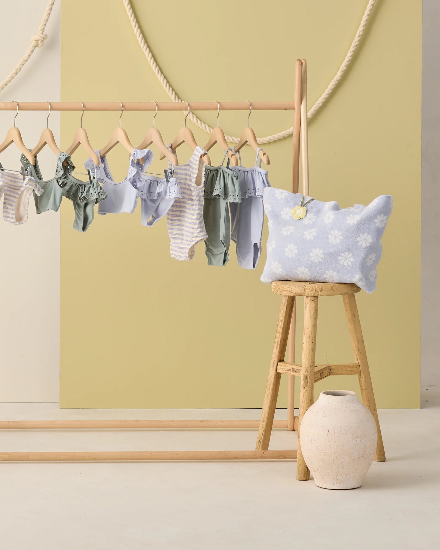 Terry Beach Bag - Periwinkle Daisy