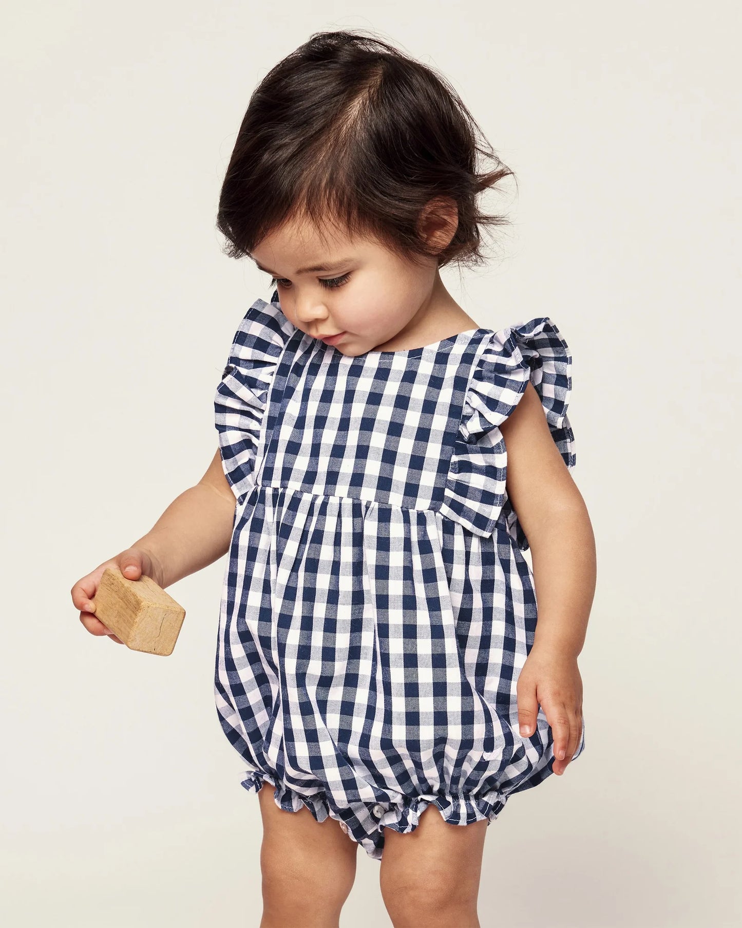 Baby's Twill Ruffled Romper