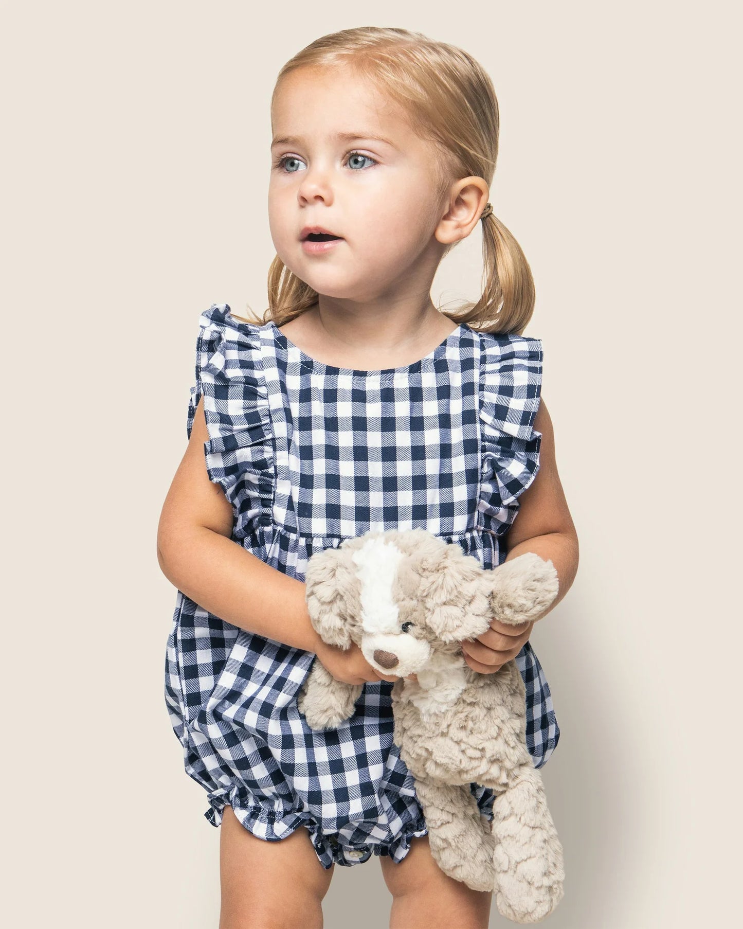 Baby's Twill Ruffled Romper