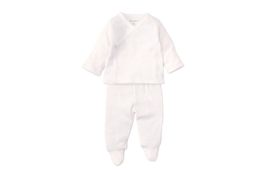 2PC Kissy Pointelle Cross Tee / Pant Set