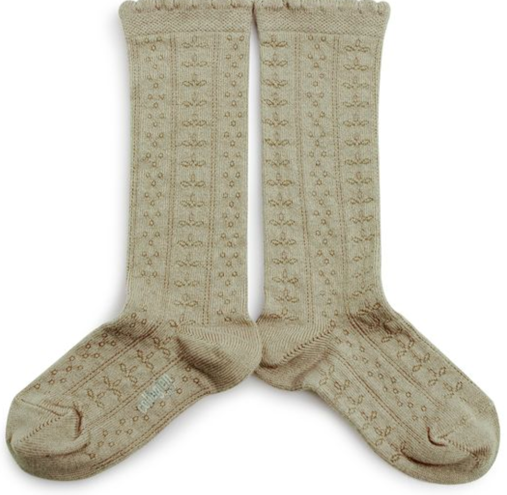 Juliette - Pointelle Organic Cotton Knee - 876 - 1/3.5