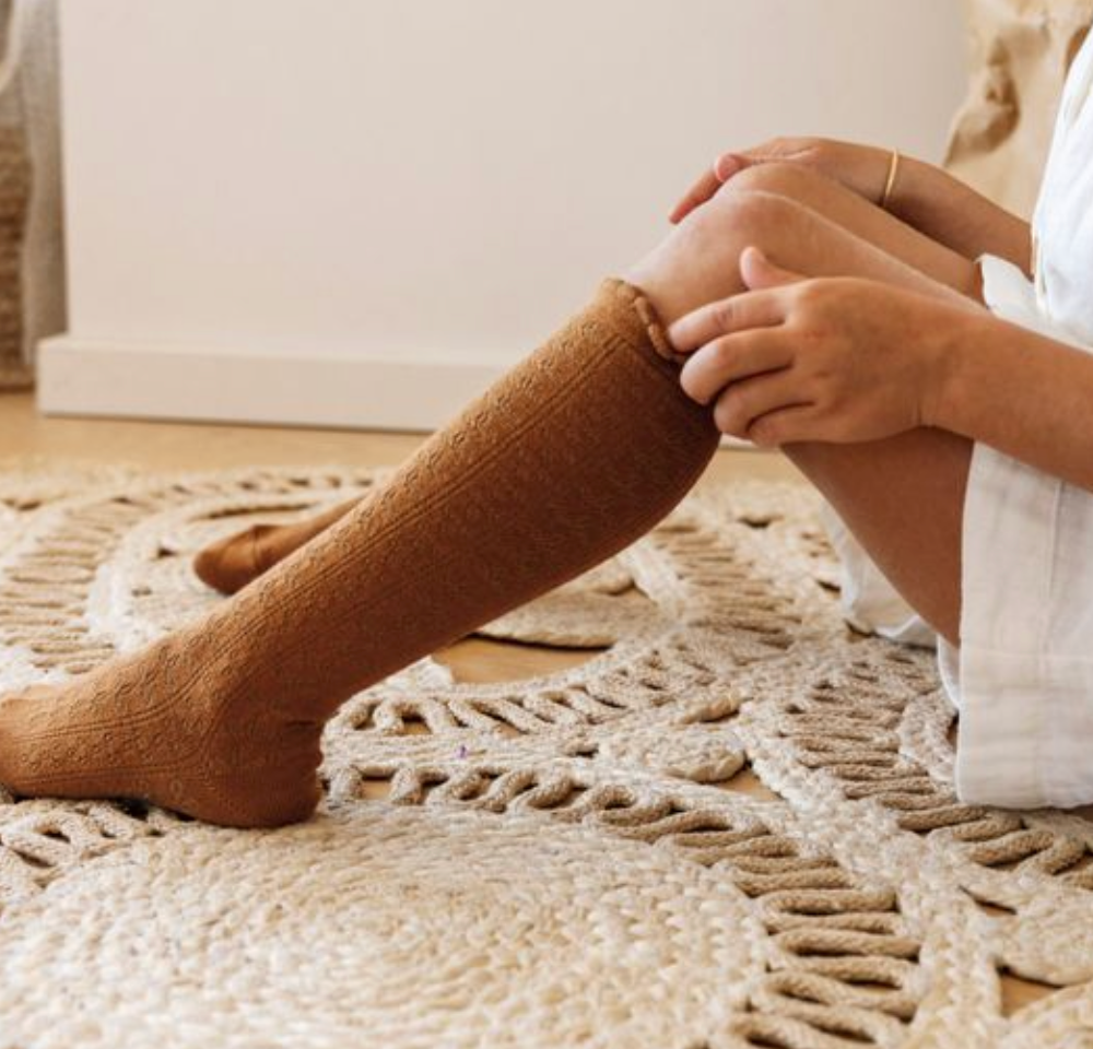 Juliette - Pointelle Organic Cotton Knee - 037- 1/3.5