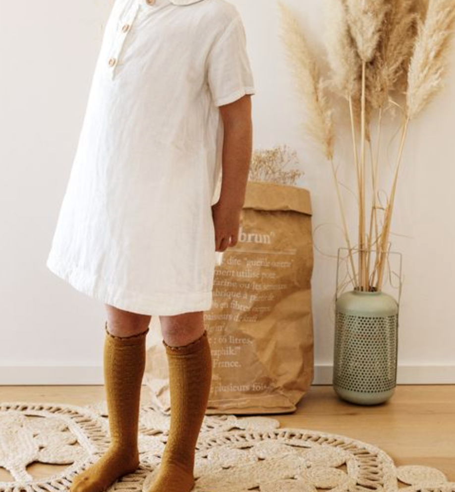 Juliette - Pointelle Organic Cotton Knee - 037- 1/3.5