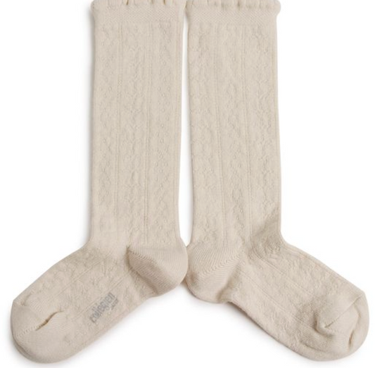 Juliette - Pointelle Organic Cotton Knee - 037- 1/3.5