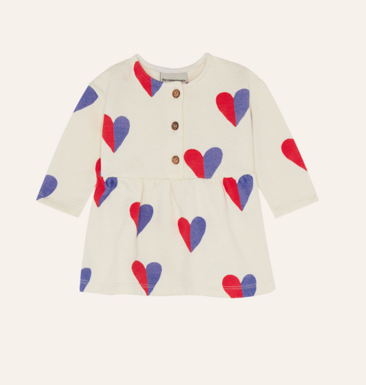 Bicolor Hearts Baby Dress