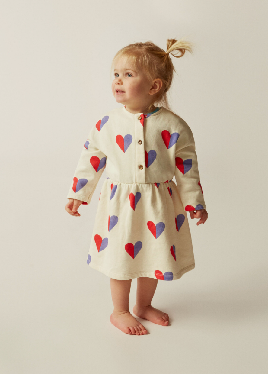Bicolor Hearts Baby Dress
