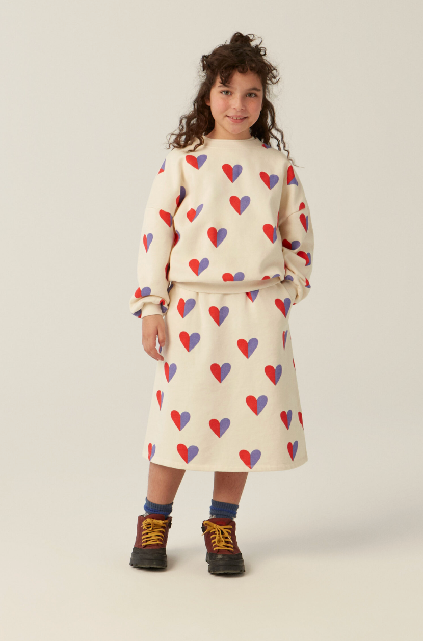 Bicolor Hearts Sweatshirt