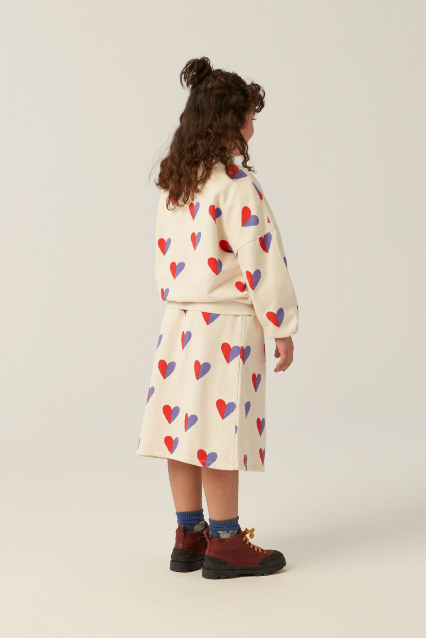 Bicolor Hearts Sweatshirt