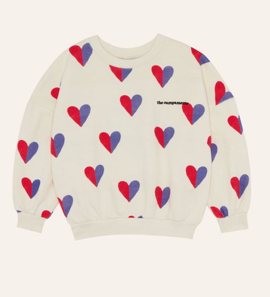 Bicolor Hearts Sweatshirt