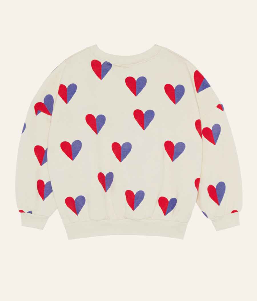 Bicolor Hearts Sweatshirt