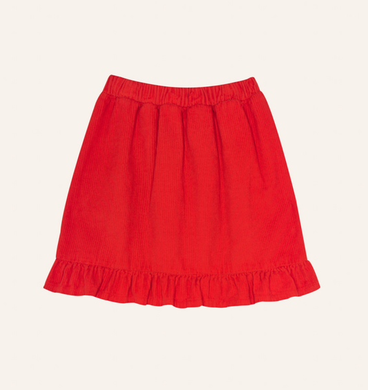 Red Corduroy Skirt