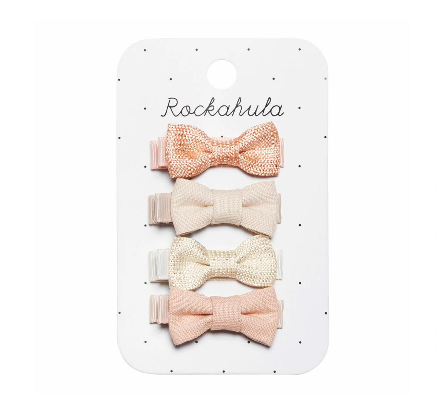 Linen Mini Bow Clips