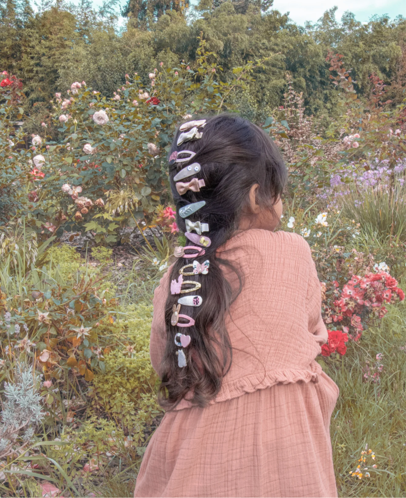 Linen Mini Bow Clips