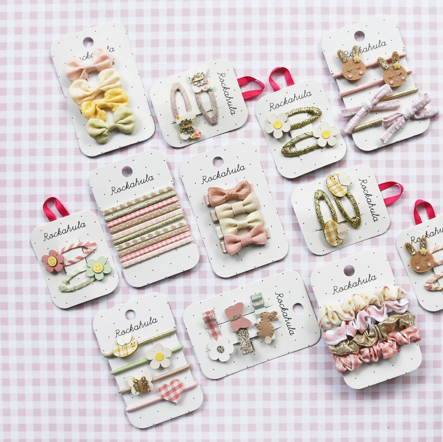 Linen Mini Bow Clips