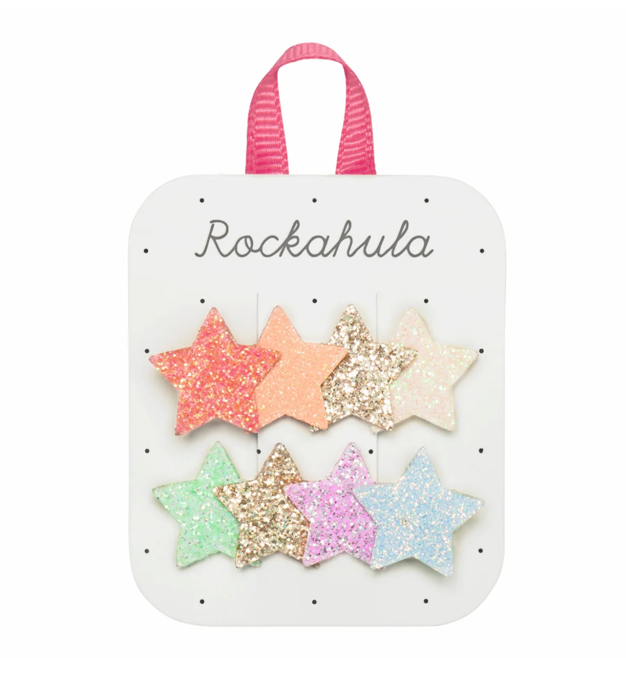 Rainbow Shimmer Star Clips