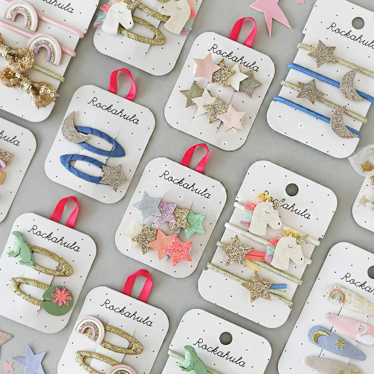 Rainbow Shimmer Star Clips