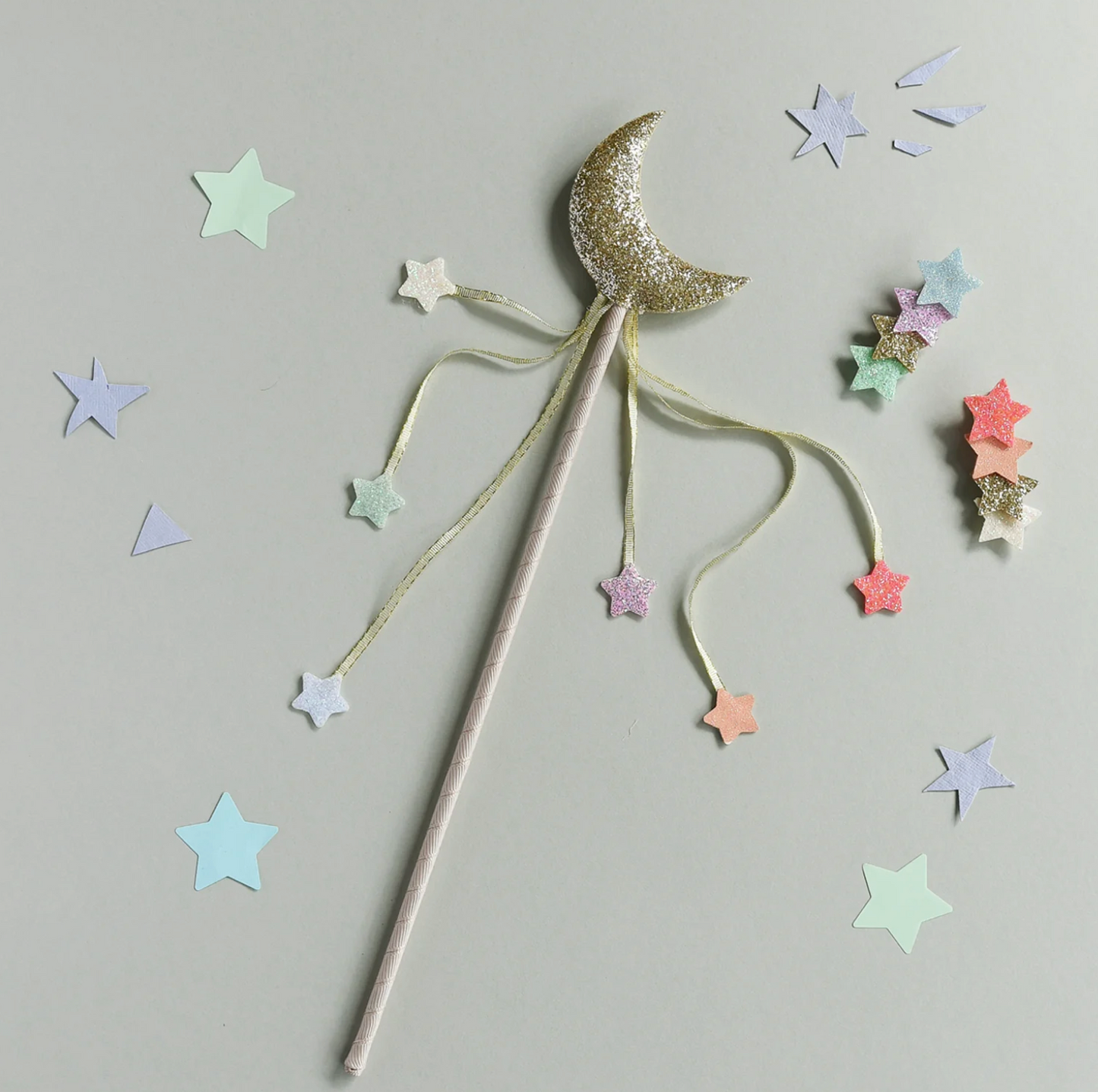 Rainbow Shimmer Star Clips