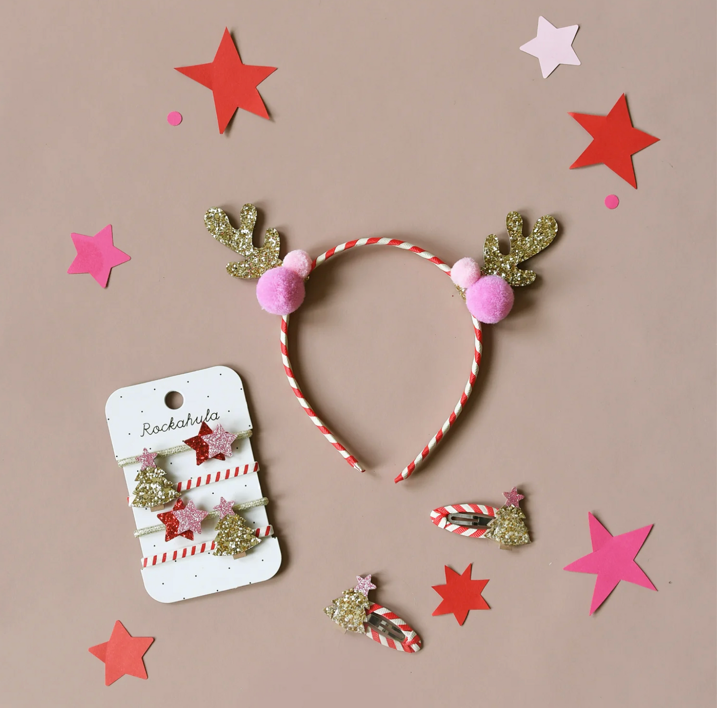 Stripy Christmas Tree Clips