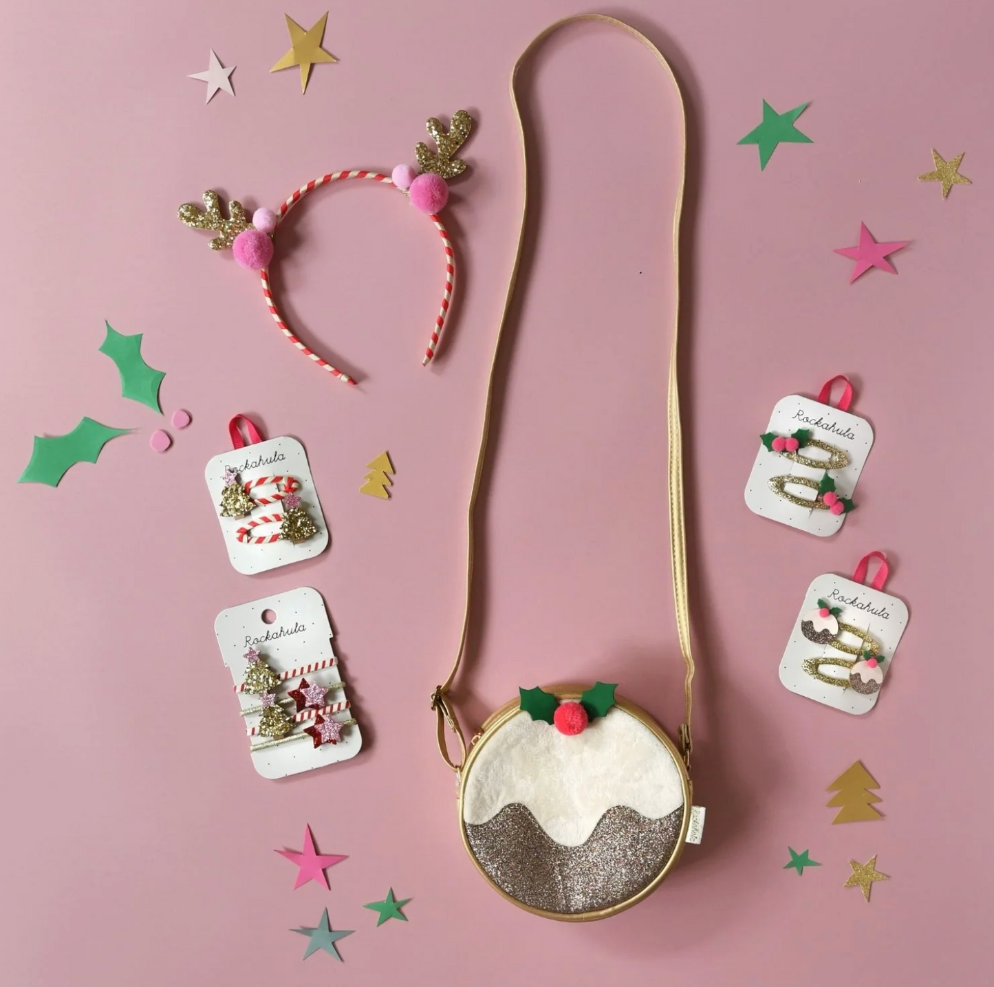 Stripy Christmas Tree Clips