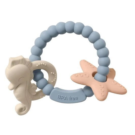 Seahorse Teething ring - Slate