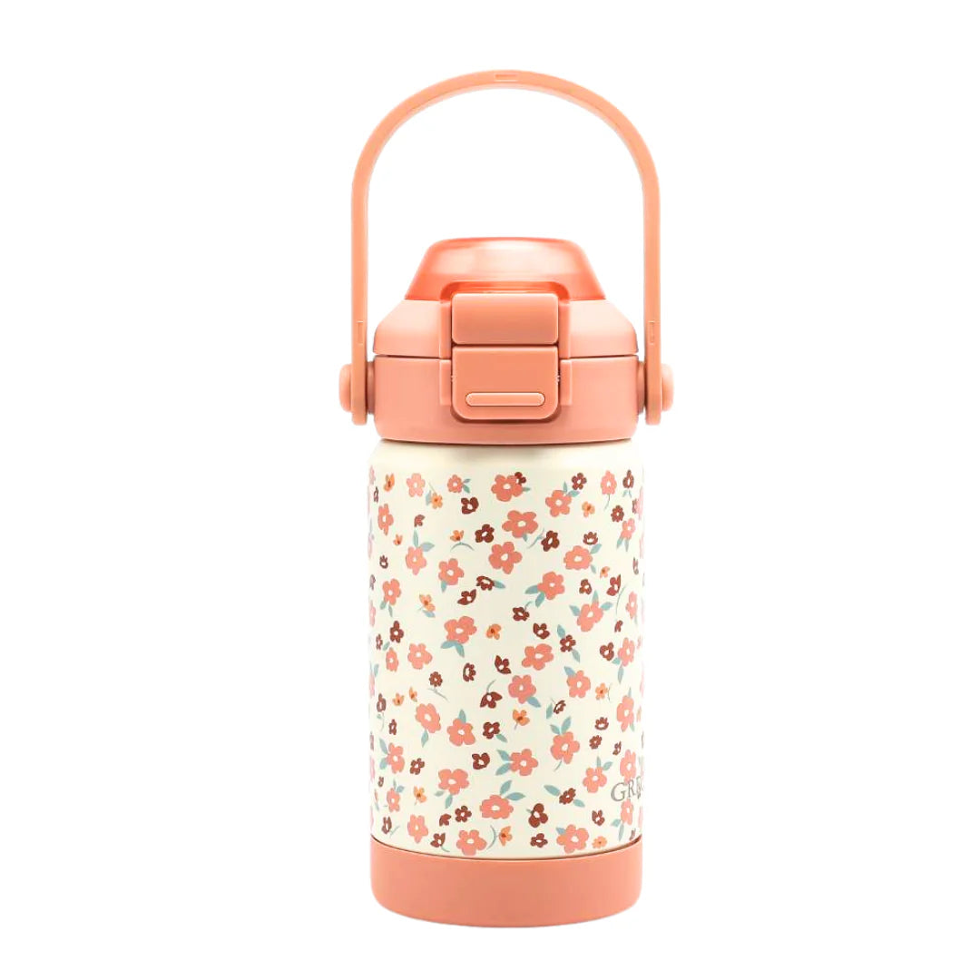 Sip + Chug - 2 in 1 Thermos Water Bottle - Lille Cottage Club - Sunset Meadow