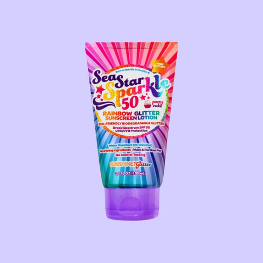 Sea Star Sparkle Party Cake SPF 50 Glitter Sunscreen