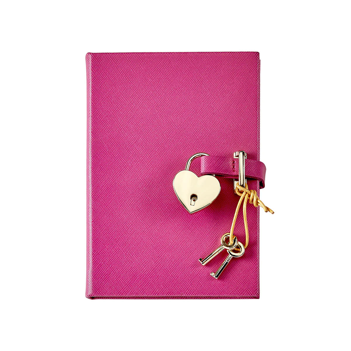 Heart Lock Journal Pink